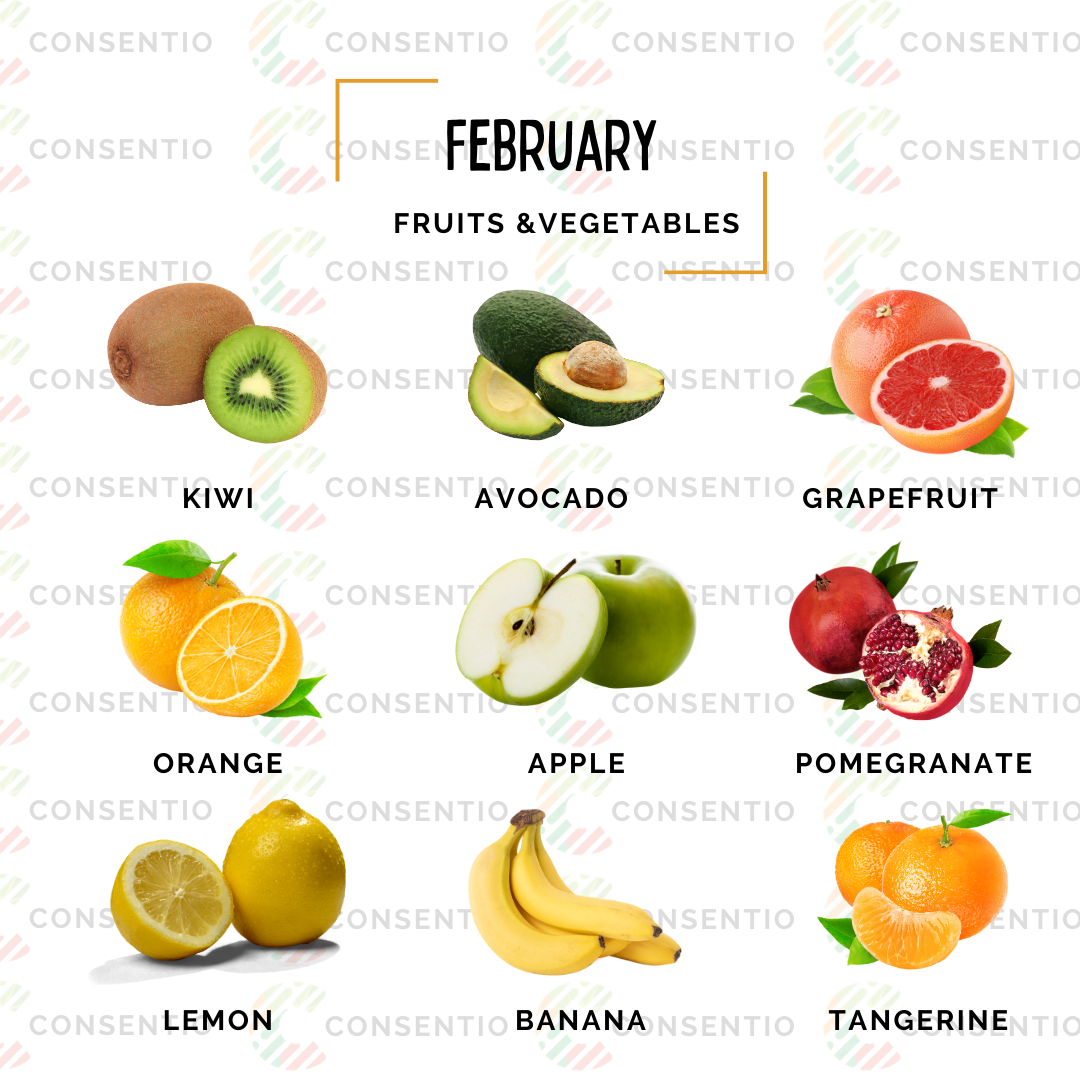 frutas de febrero
