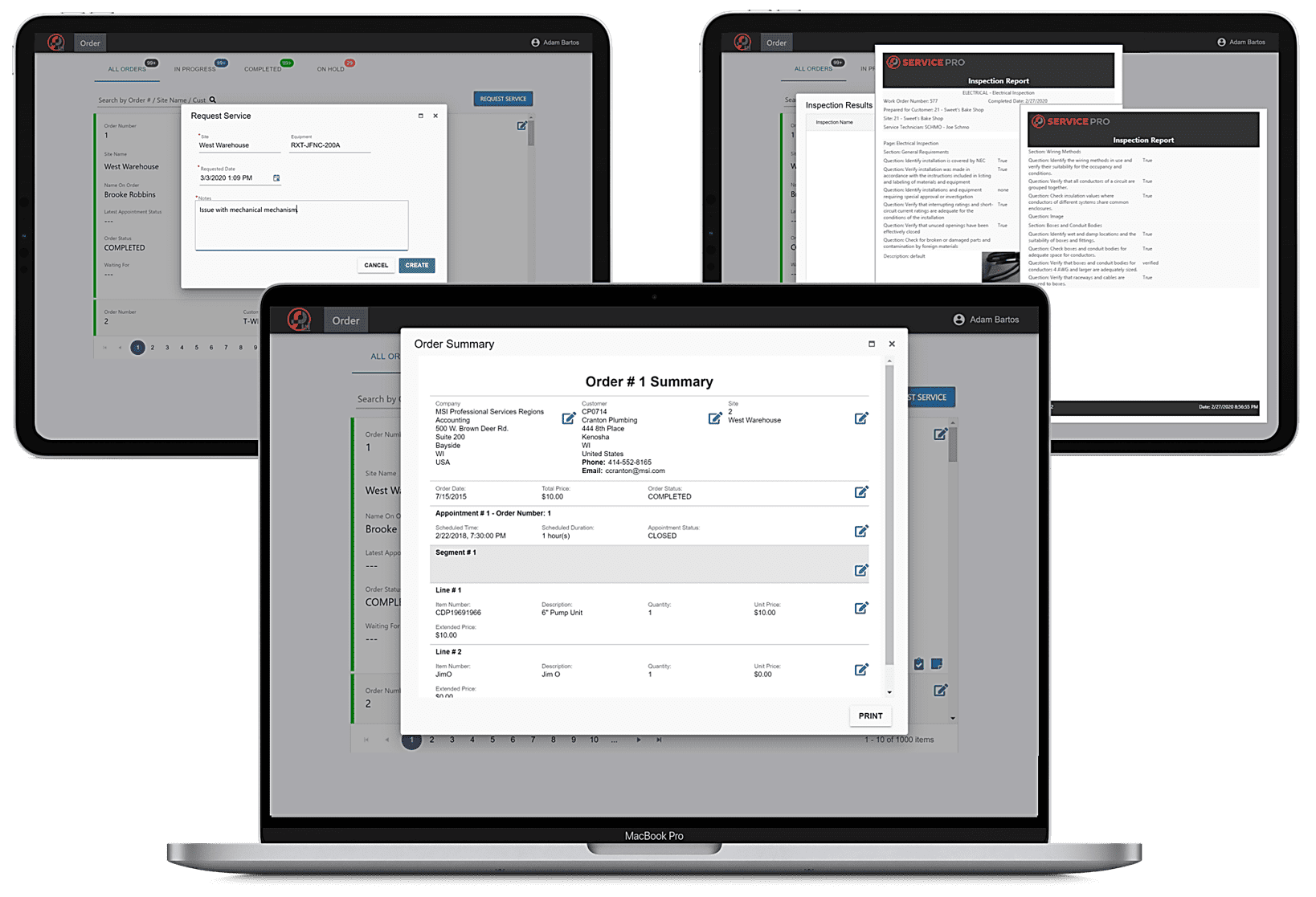 Customer portal for field service organizations - Service Pro by MSI Data