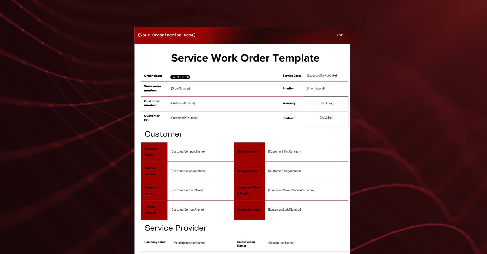 Free Work Order Template (PDF, Word, Excel Downloads)