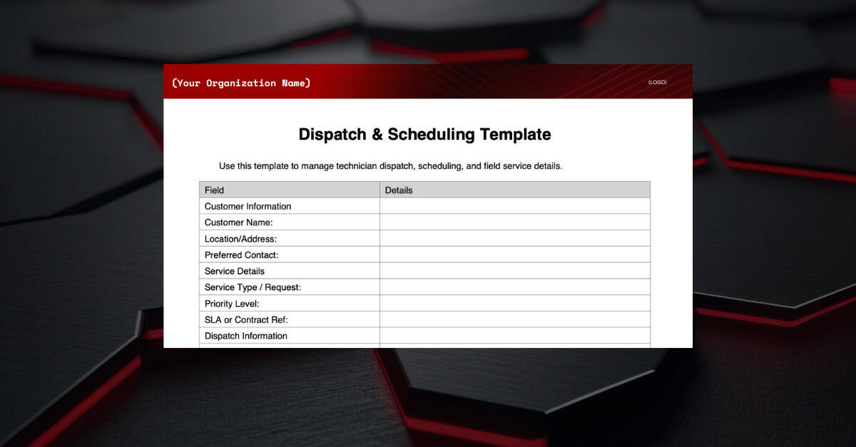Free Dispatch Template (Excel, PDF, Word Downloads)