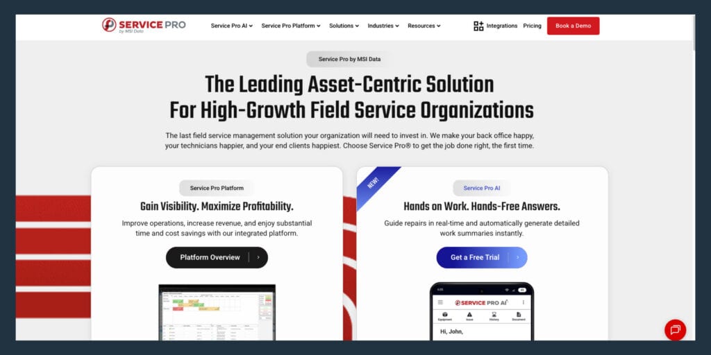 Service Pro by MSI Data Field Service Management Software