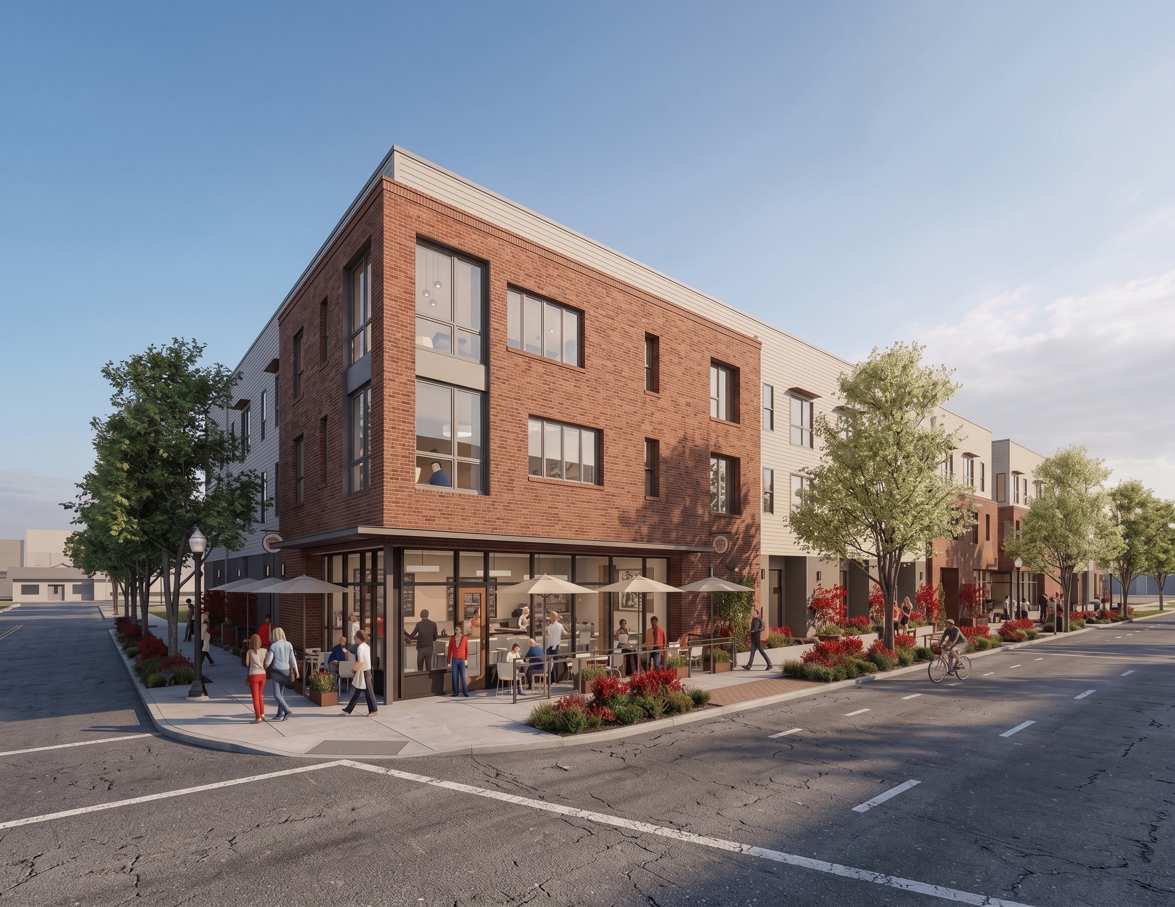 Exterior of building rendering