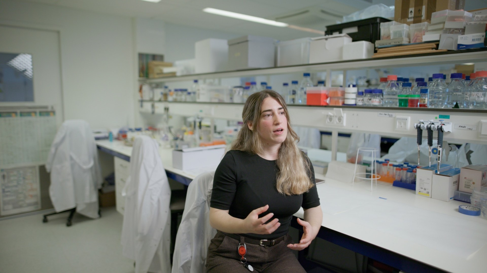 Interview in het laboratorium