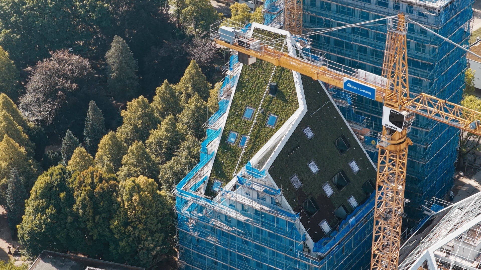 Een VolkerWessels-project vanuit de lucht