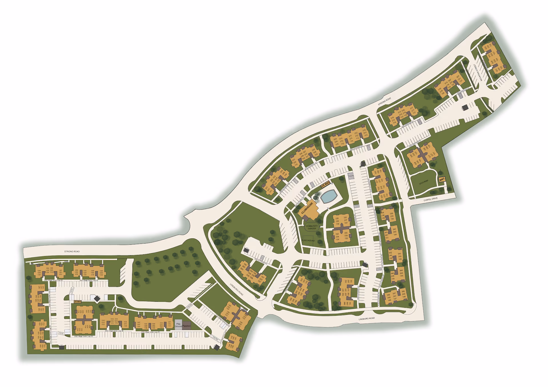 Community map of The Grove in Salem, Oregon