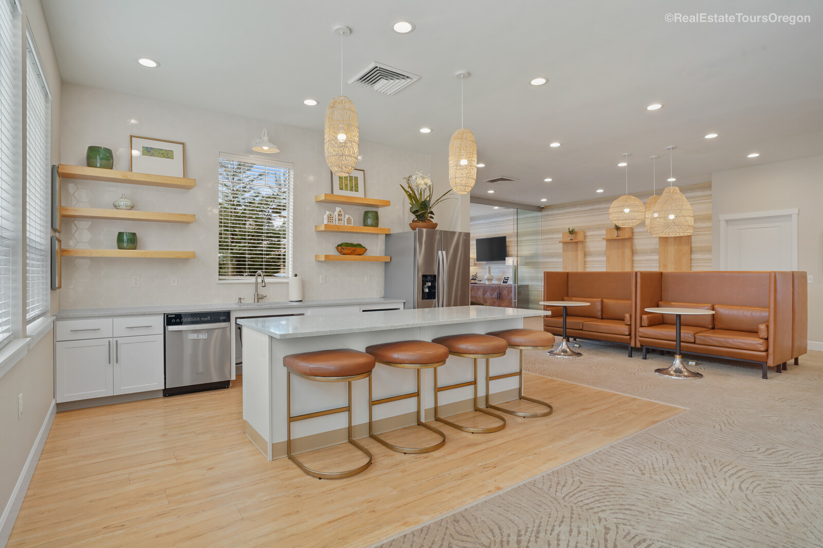 Resident Clubhouse with co-working space at The Grove in Salem, Oregon