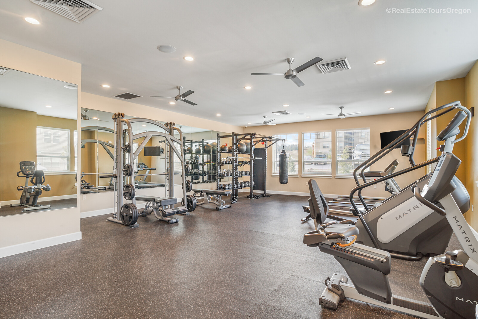 Fitness center with modern equipment at The Grove in Salem, Oregon