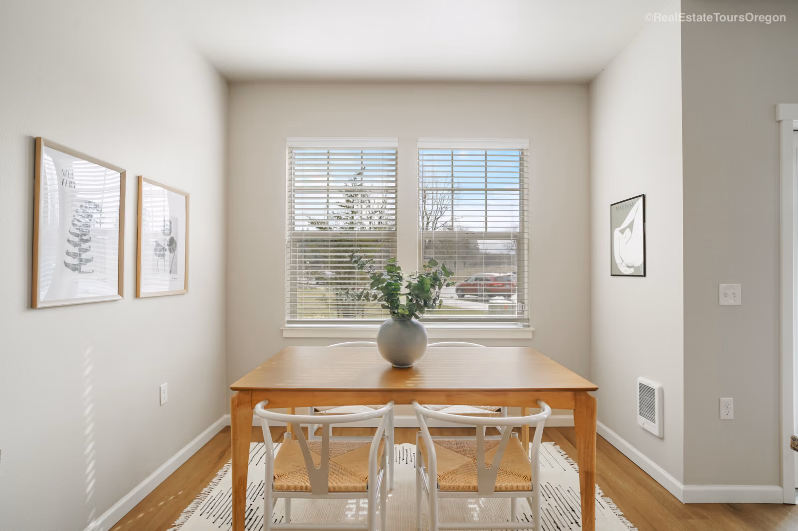 Simple dining area with sunlight at The Grove in Salem, Oregon