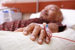 Healthcare professional reviewing information