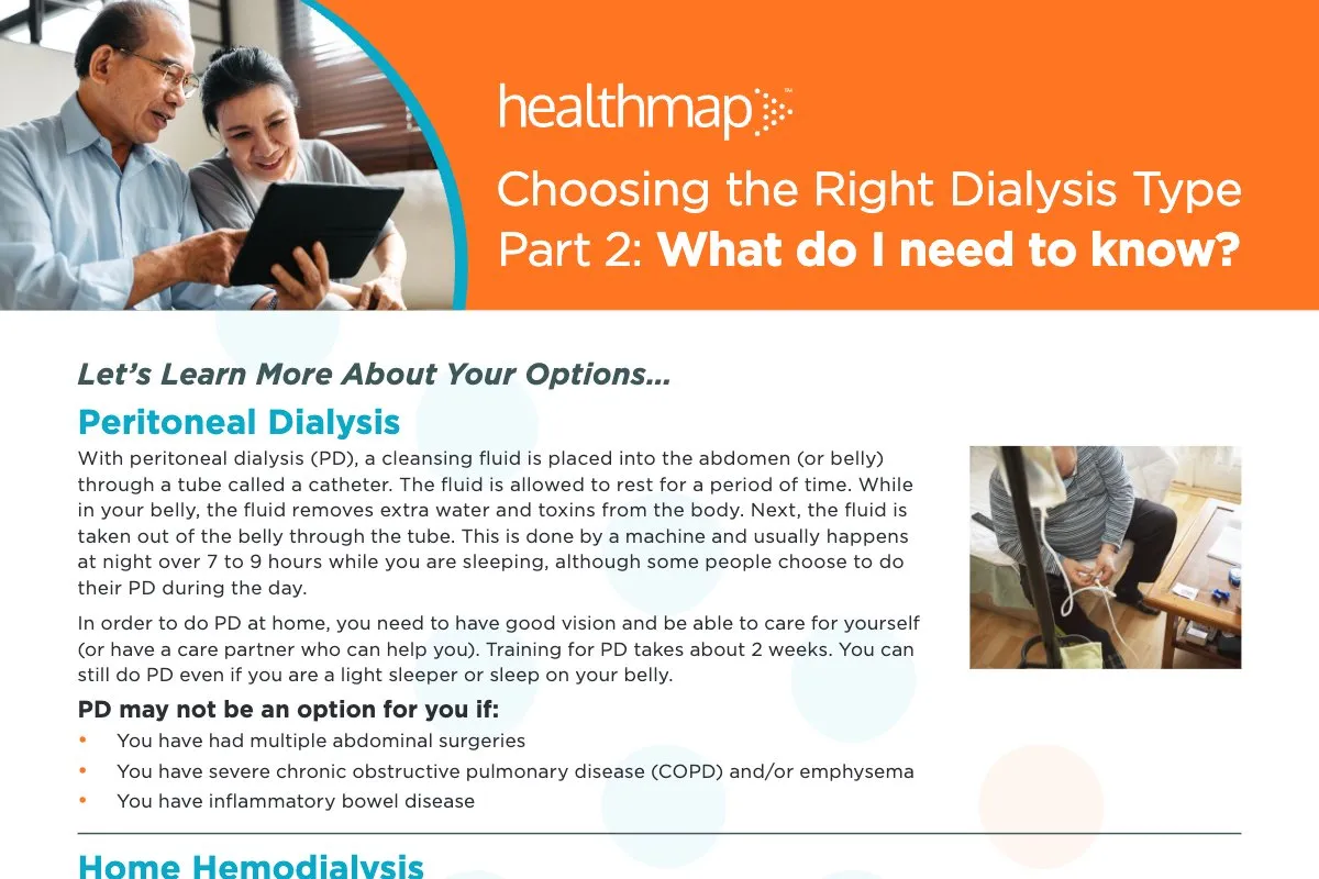 Choosing the Right Dialysis Type, Part 2: What do I need to know?