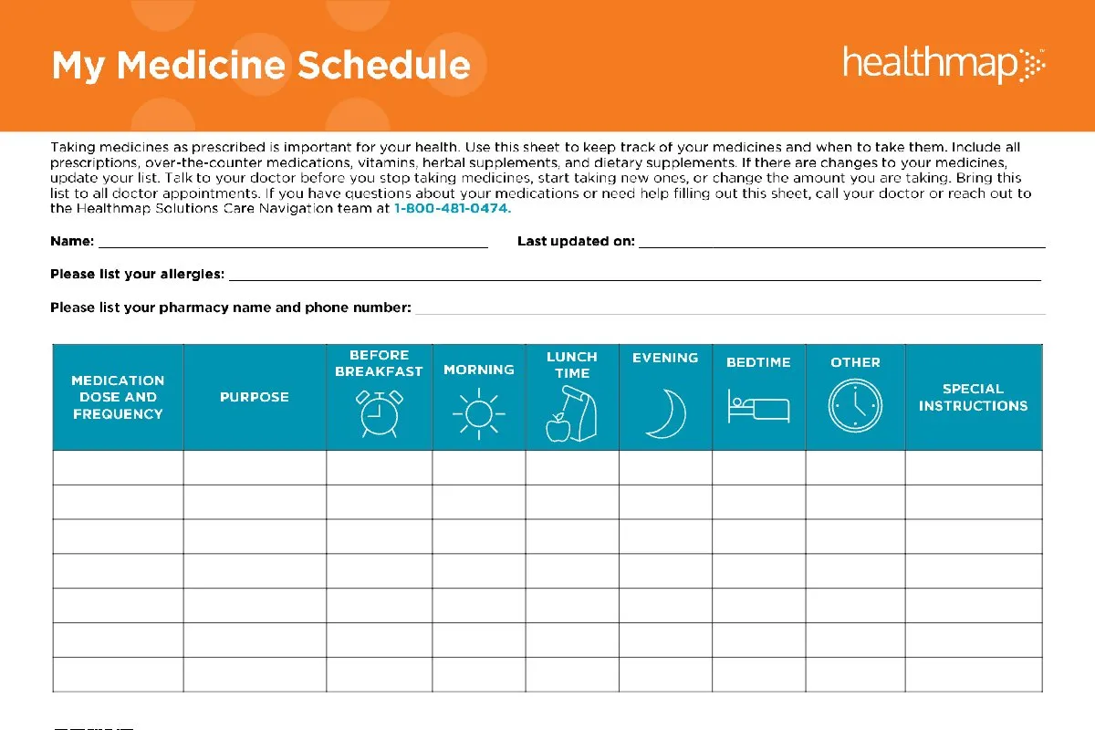Medication Schedule Template