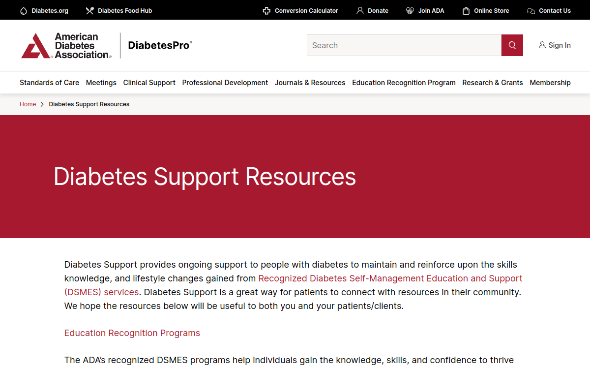 Diabetes Support Resources