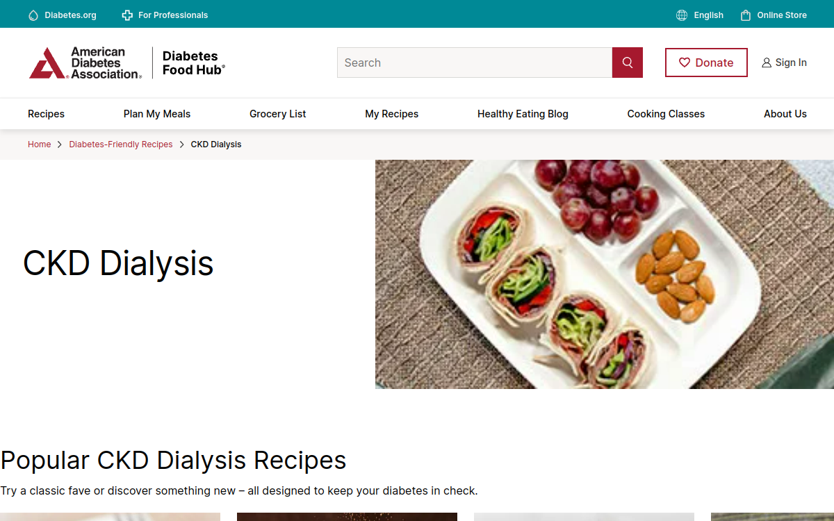 Dialysis-Friendly Recipes for Patients with Diabetes and Kidney Disease