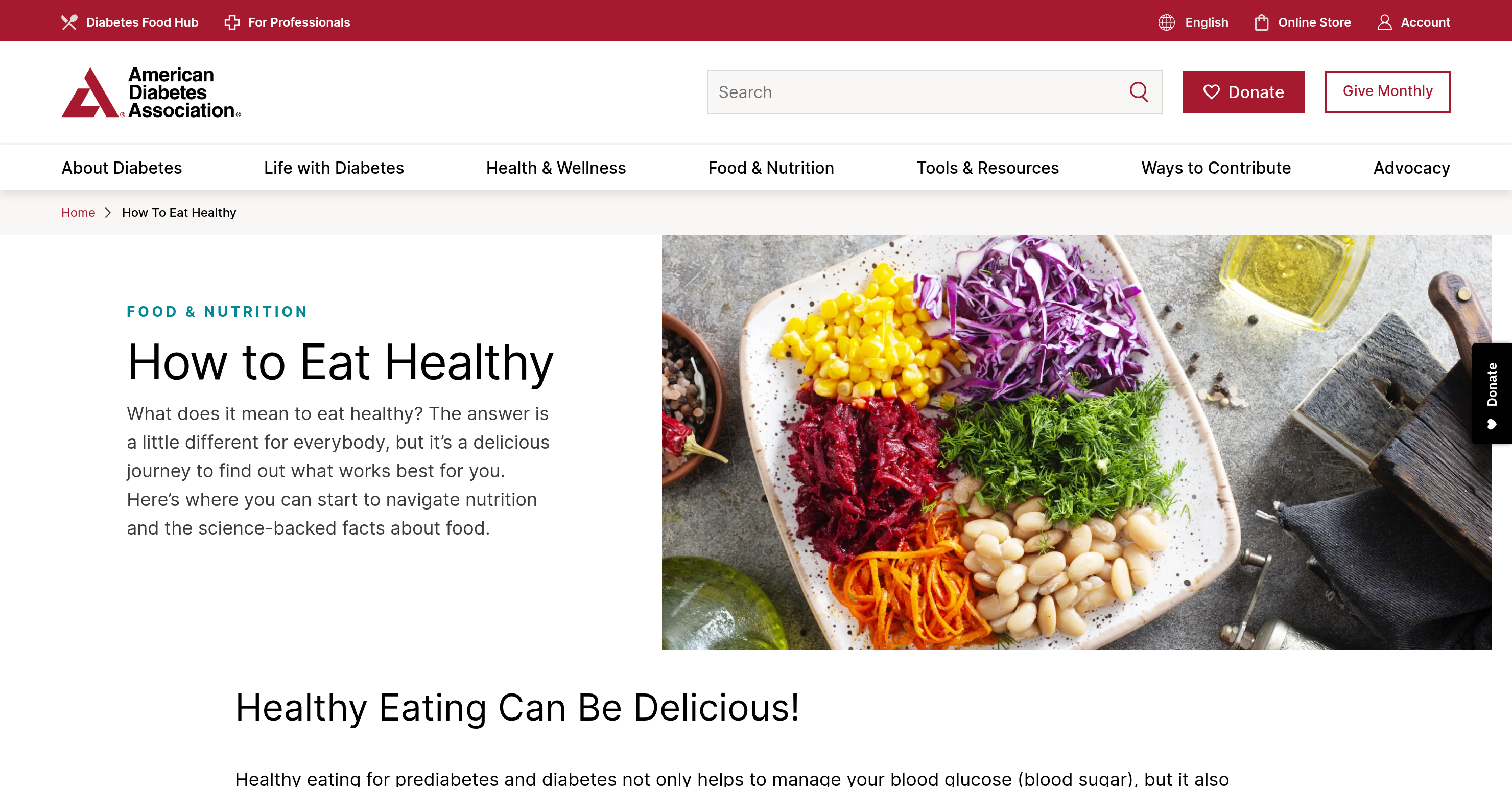 Healthy Eating for Prediabetes and Diabetes