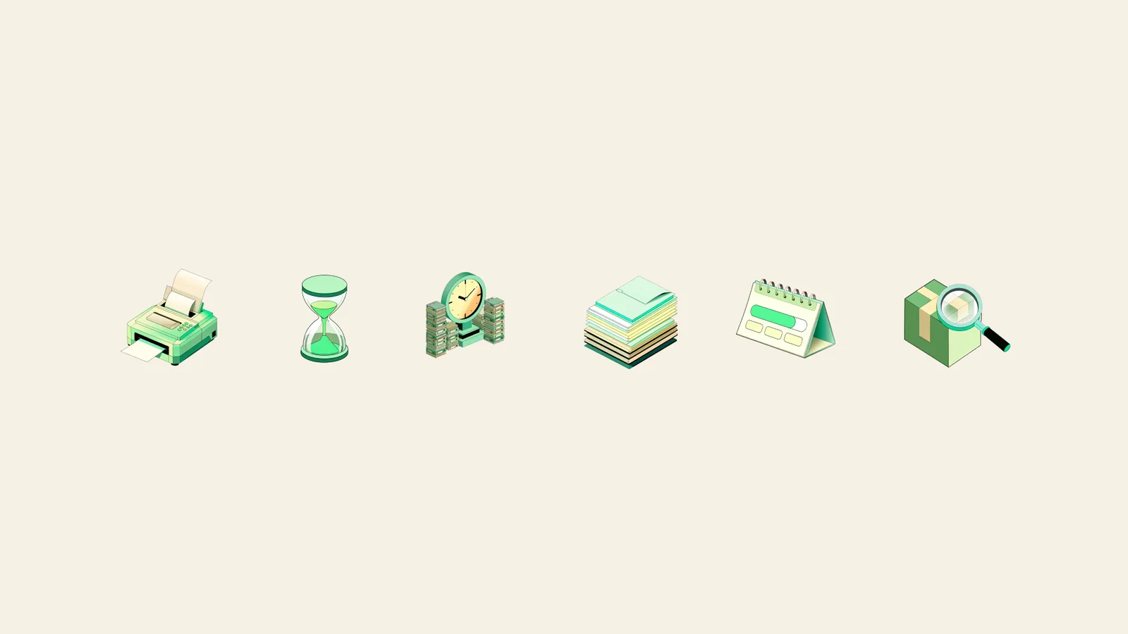 Set of isometric icons