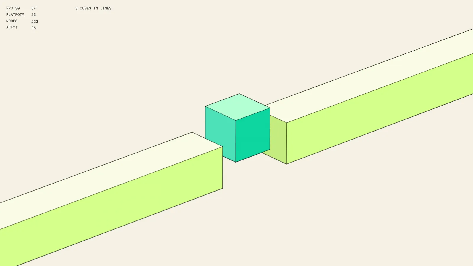 Isometric path illustration from the visual system