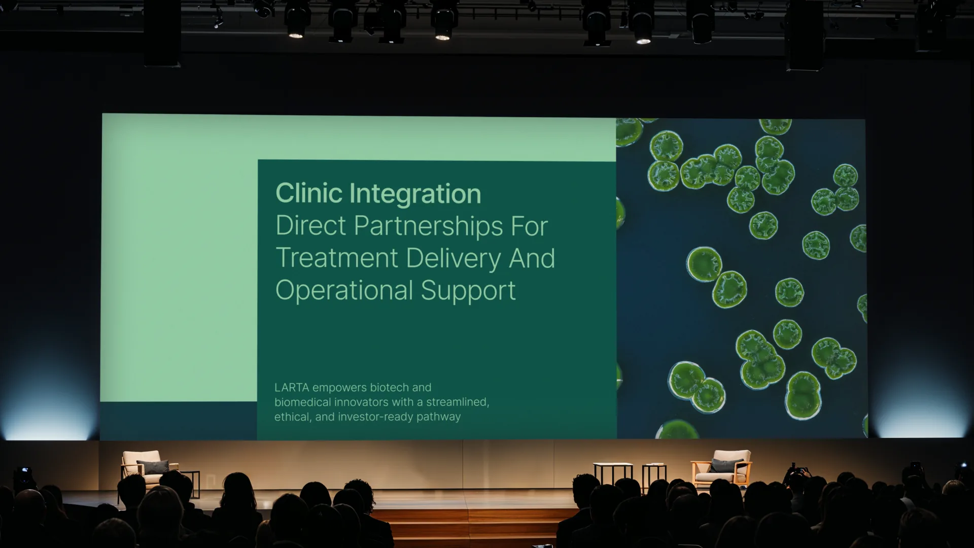 Keynote stage screen: Clinic Integration