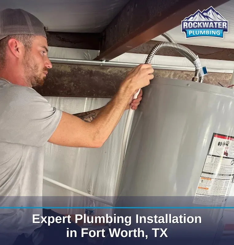 Rockwater Plumbing team with service van