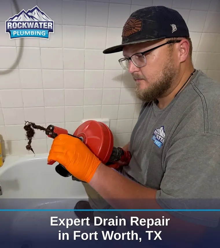Rockwater Plumbing team with service van