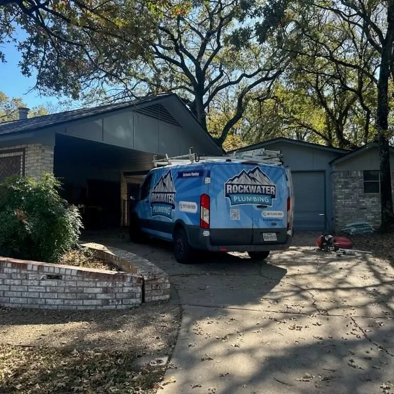 Rockwater Plumbing team with service van