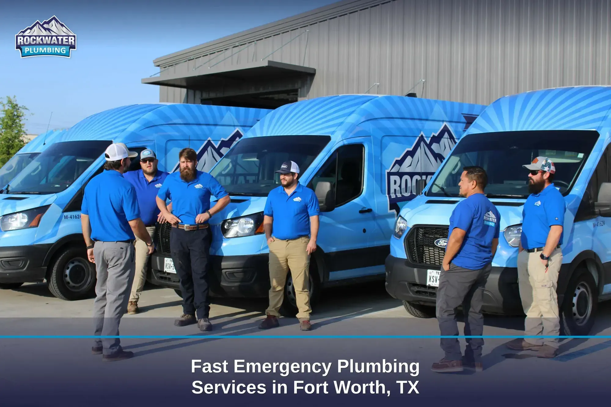 Rockwater Plumbing team with service van