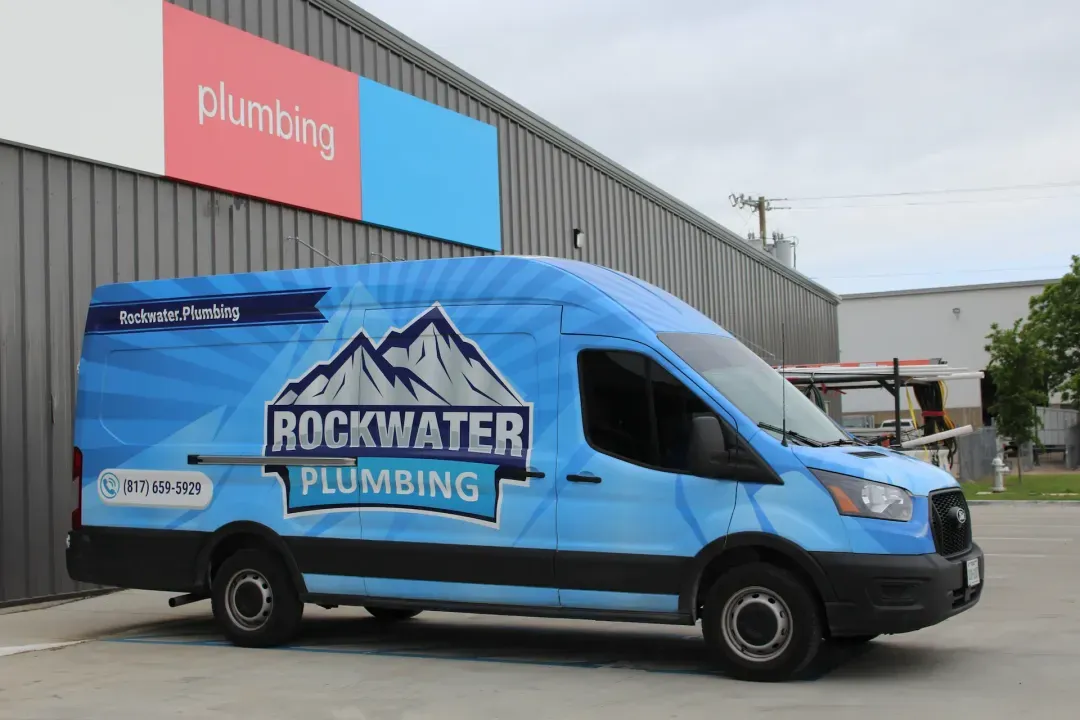 Rockwater Plumbing team with service van