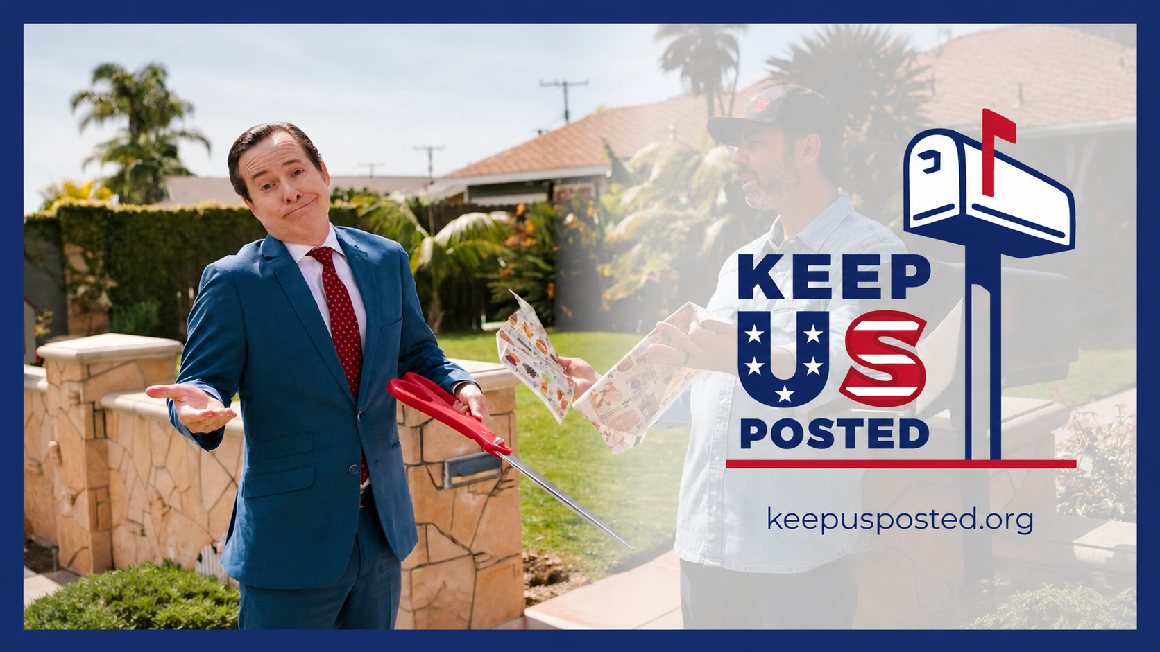 KEEP US POSTED - COMICAL AD