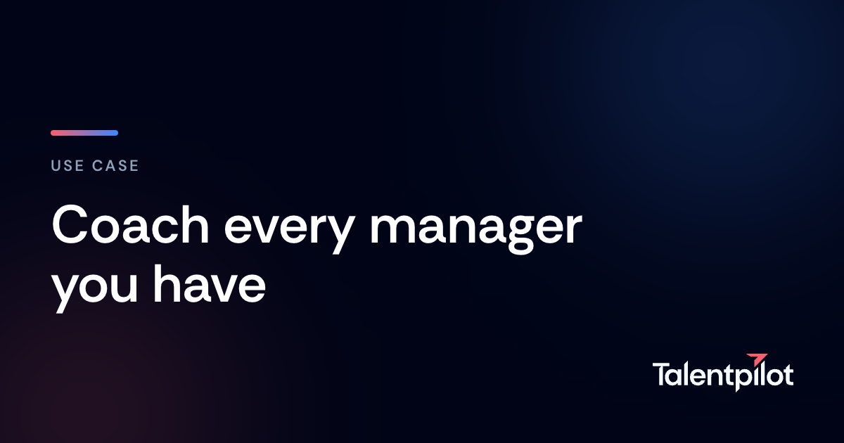 Manager coaching