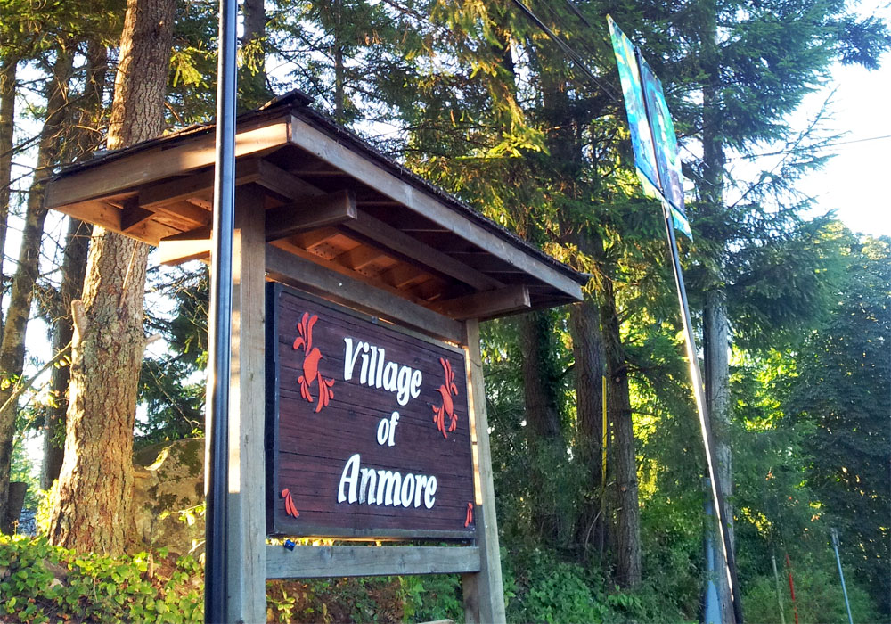 Village of Anmore entrance sign