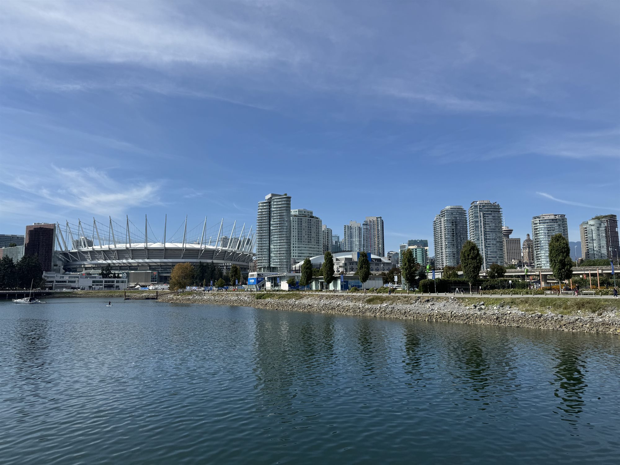 BC Place and the Vancouver skyline over False Creek