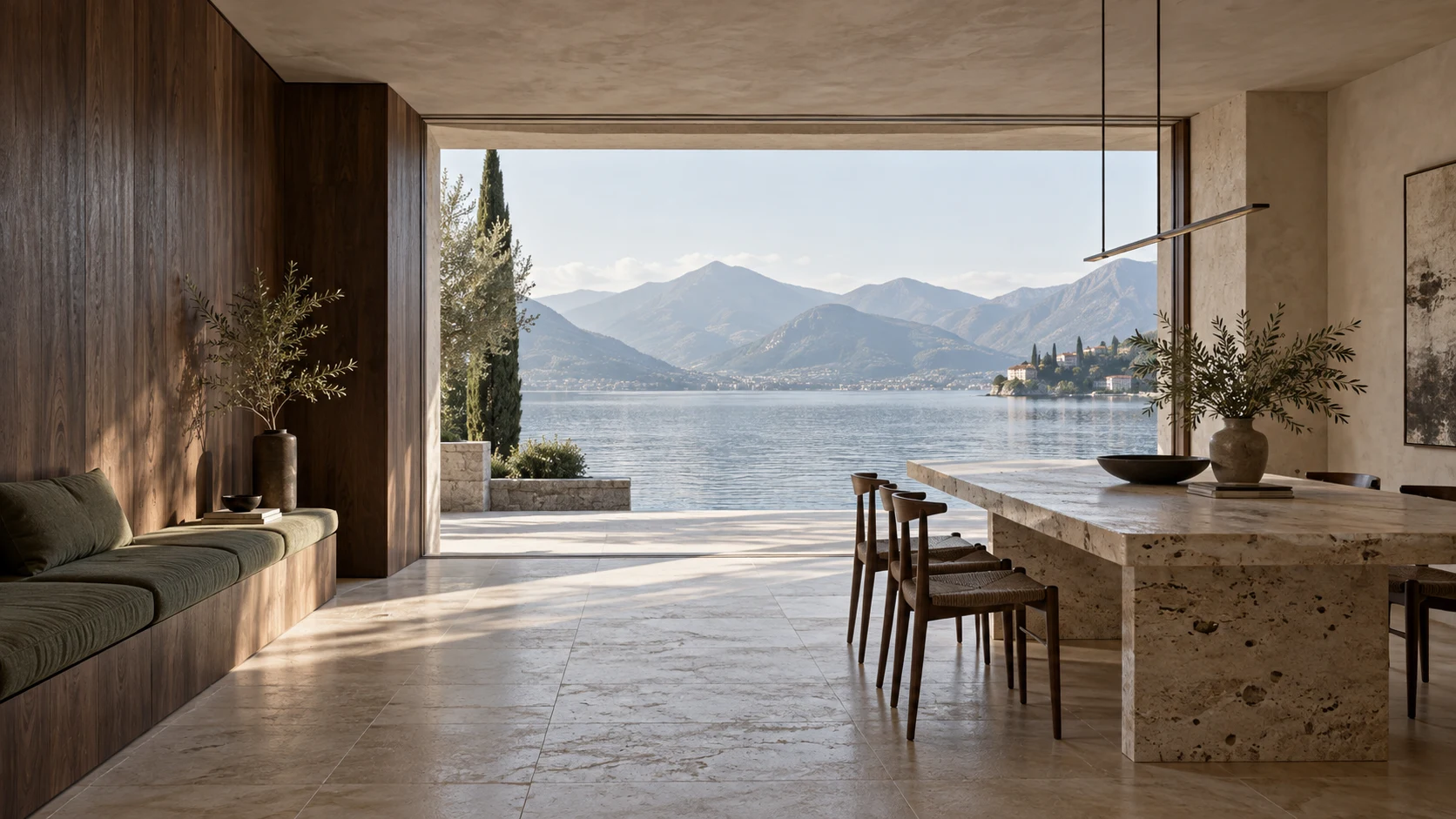 Interno residenziale luminoso, concept Casa Riva