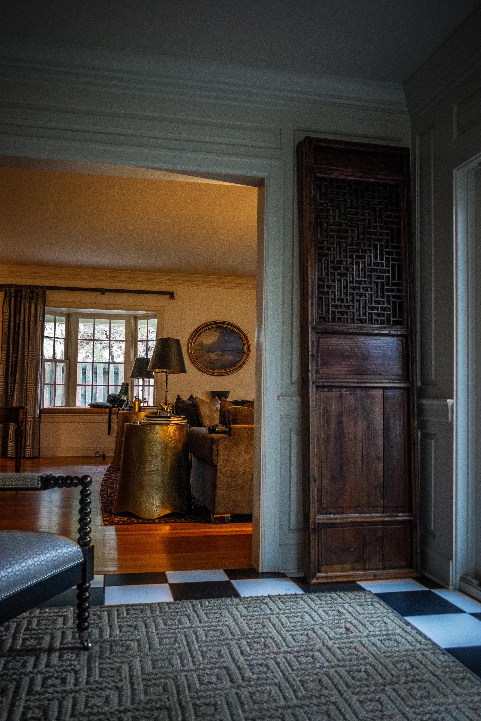 Layered doorways connecting the interior rooms at Ashland Park.