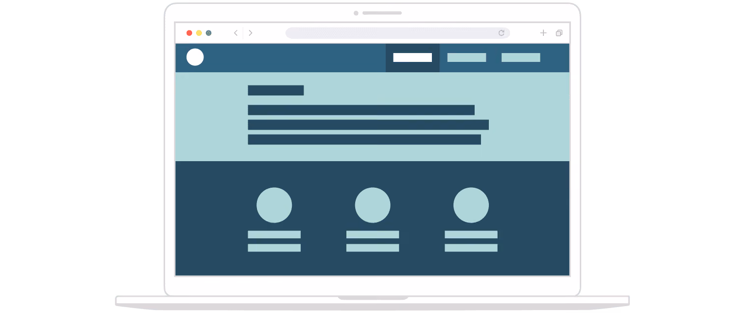A illustration of a website