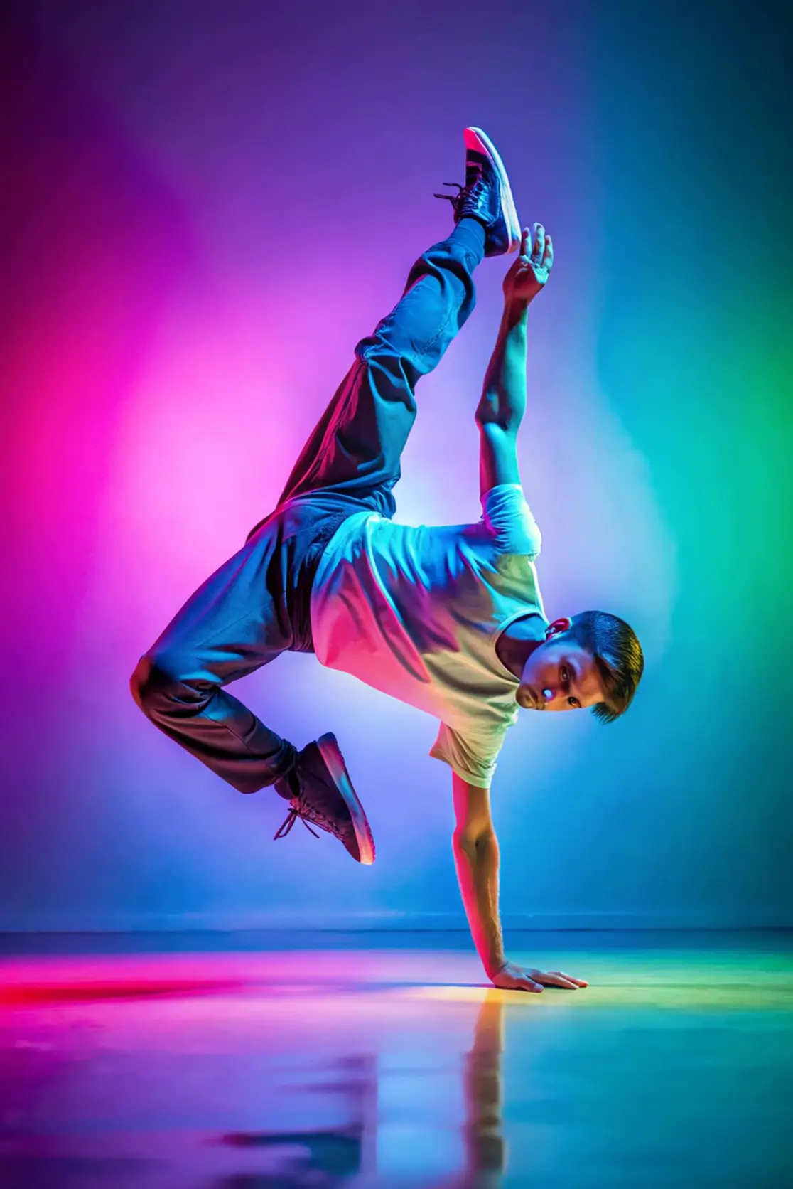 Dancers performing an energetic Bollywood routine