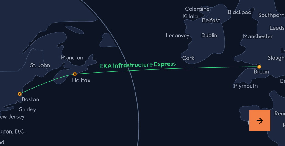 EXA Express route map