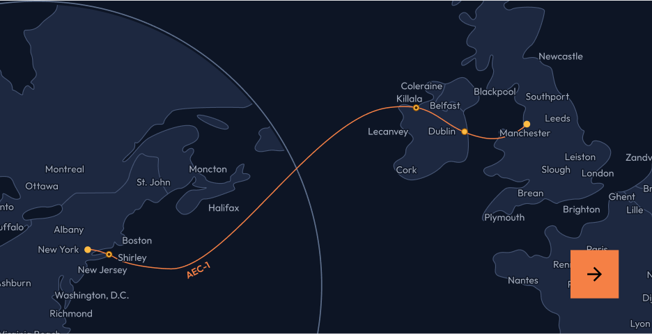 EXA Express route map