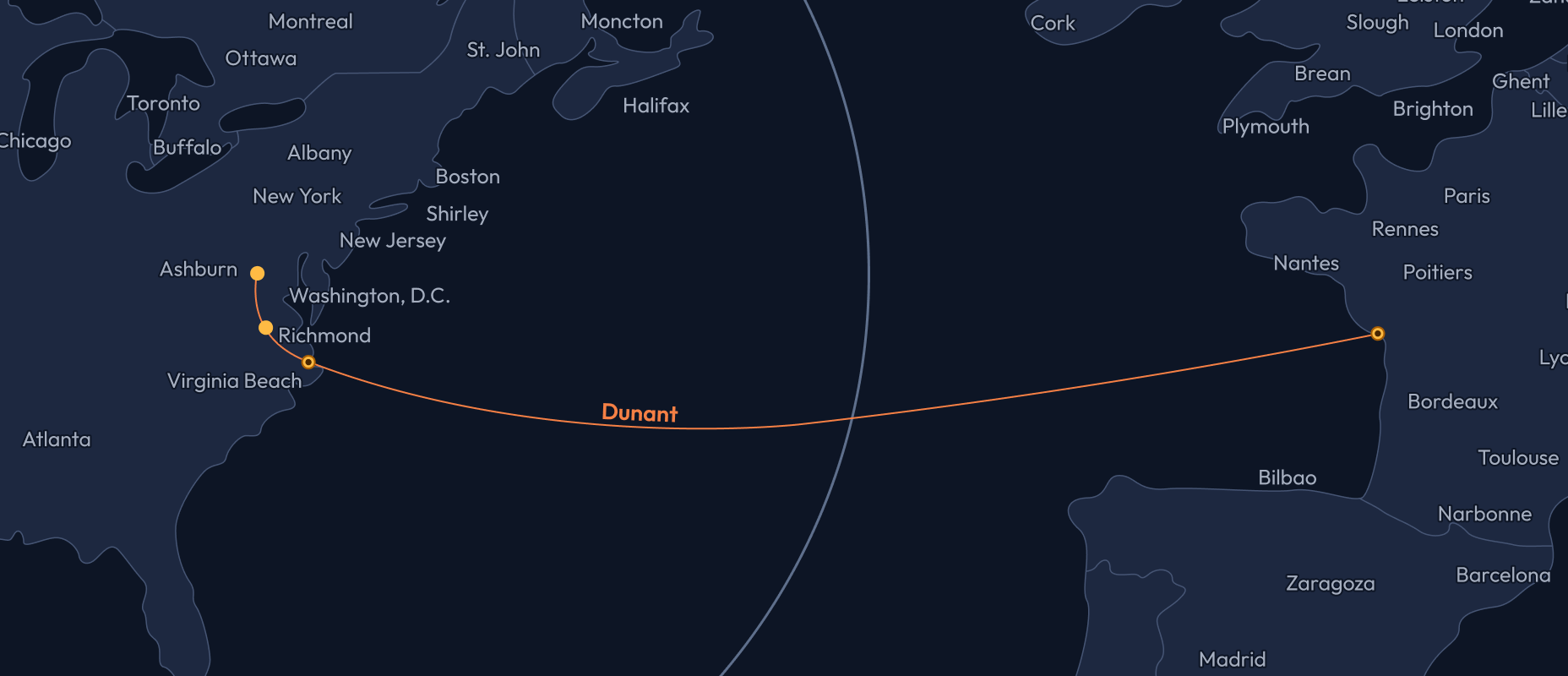Dunant route map