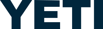 The word YETI in bold uppercase letters, in a dark blue font.