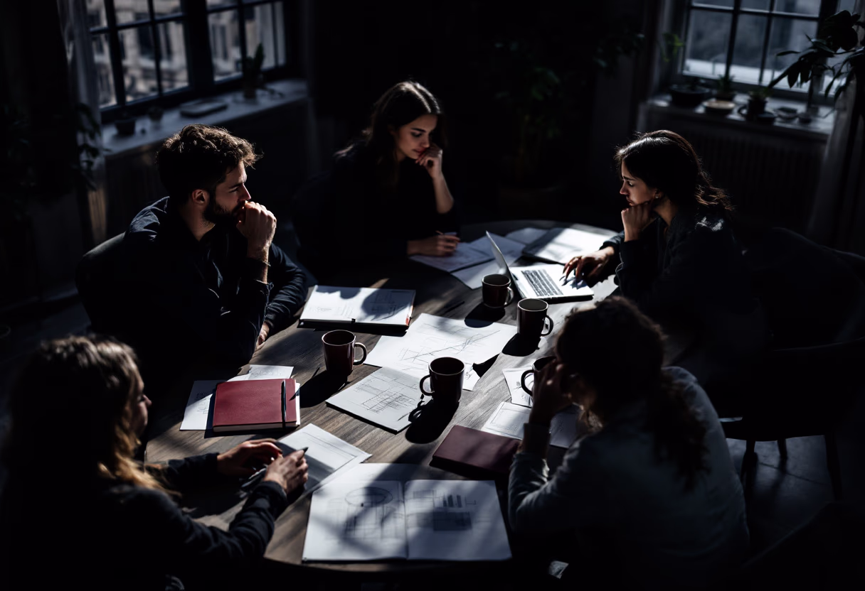 image of a brainstorming session (for a consulting firm)