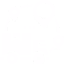 White circular icon with four arrows pointing outward to symbols representing a package, a location pin, a clipboard, and a gear, symbolizing logistics and distribution.