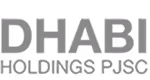 Black and white logo text reading 'DHABI HOLDINGS LLC' with stylized letters and a small registered trademark symbol.
