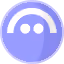 Aave logo featuring a stylized ghost icon inside a purple circle with a light purple background.