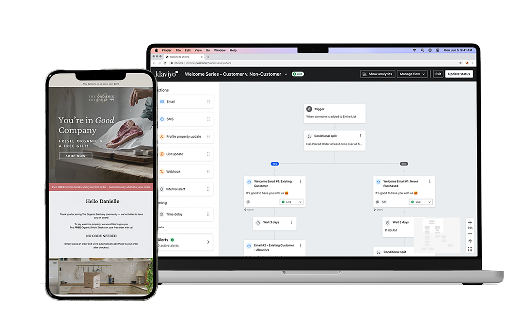 The Organic Butchery responsive website presentation