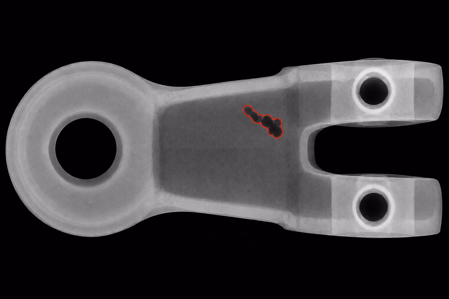 Aerospace clevis CT scan
