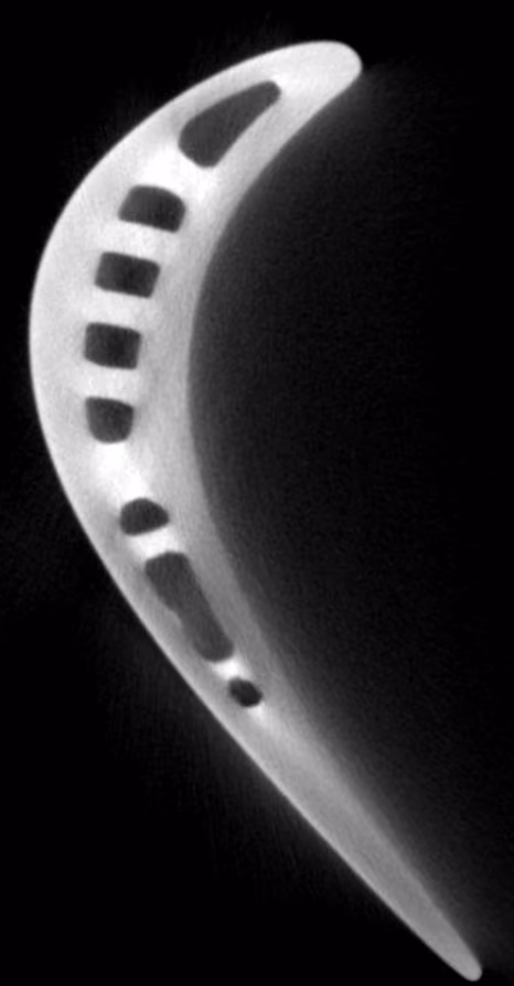 Inconel turbine blade scan