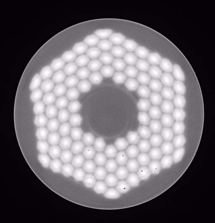 Synchrotron cross-section of a fibre bundle