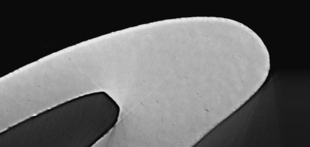 Inconel turbine blade scan