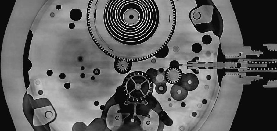 CT scan of an assembled watch