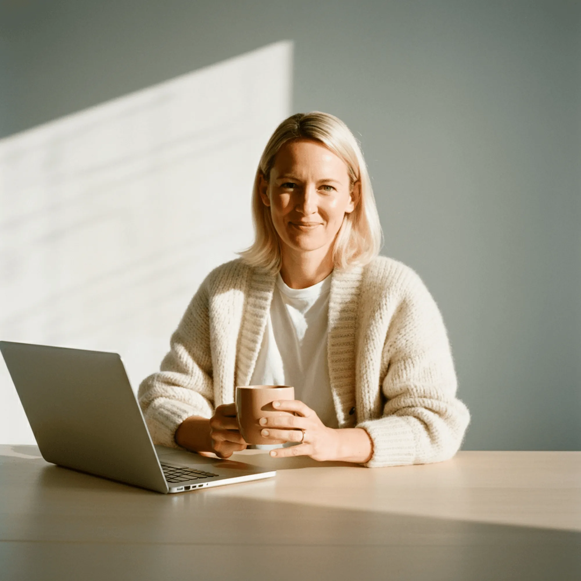 Person working at a laptop