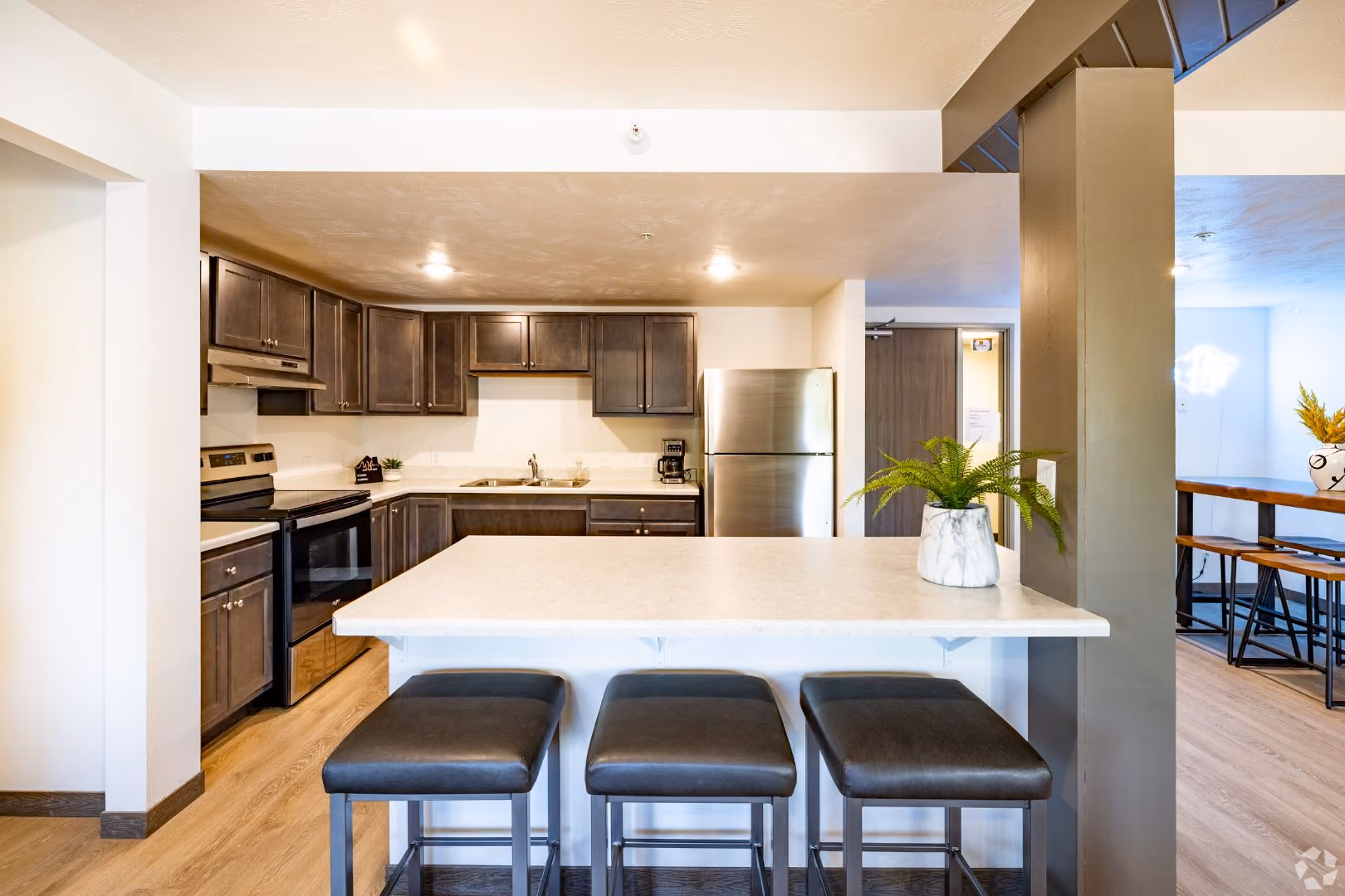 Apartment interior at Floyd River Flats in Sioux City, Iowa.